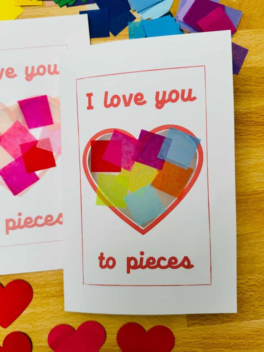 I Love You To Pieces Valentine Card - Printable Template