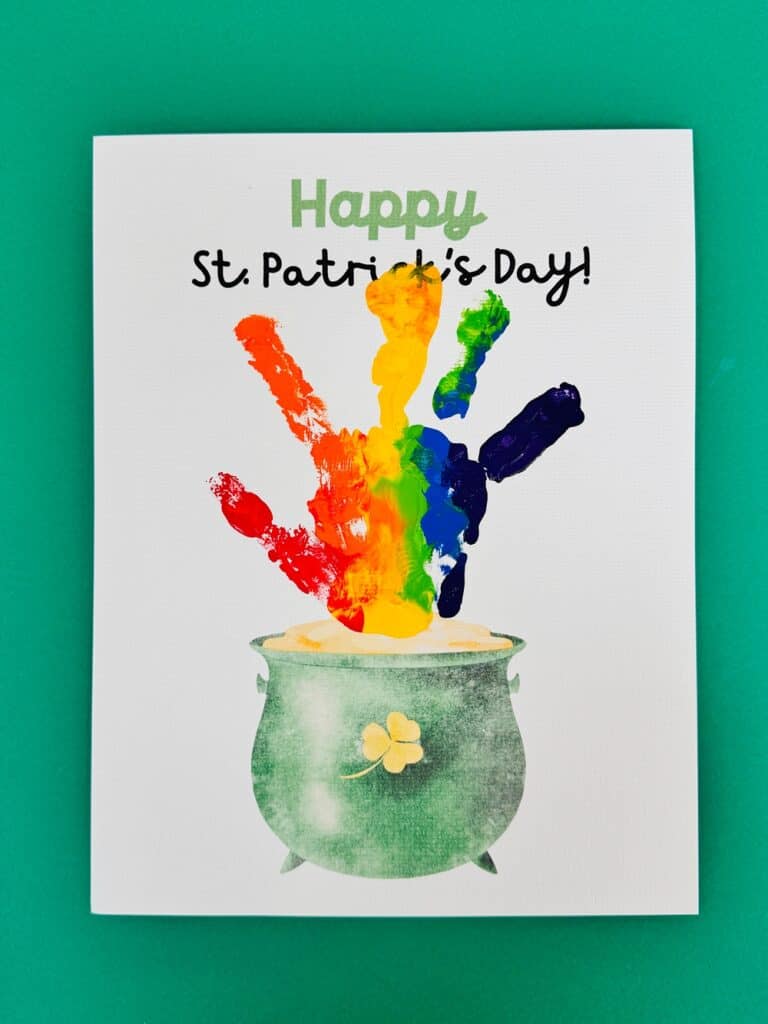 St. Patrick's Day Handprint Art With Printable Templates