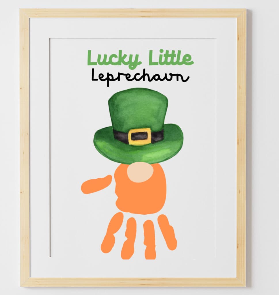 St. Patrick's Day Handprint Art With Printable Templates