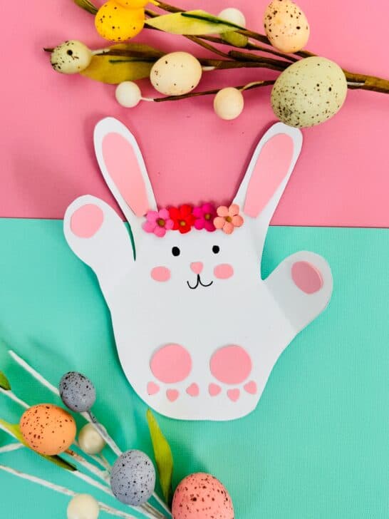 Cute and Clever Bunny Handprint Craft - Easter Craft For Kids