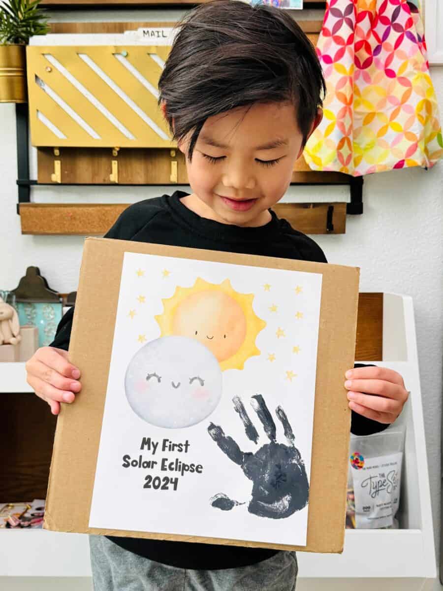 Solar Eclipse Handprint Craft 2024