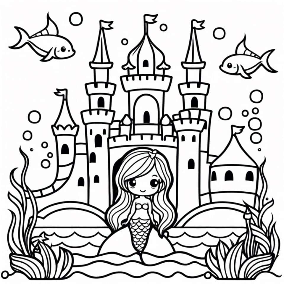 Free Mermaid Coloring Pages With Printables - hello, Wonderful