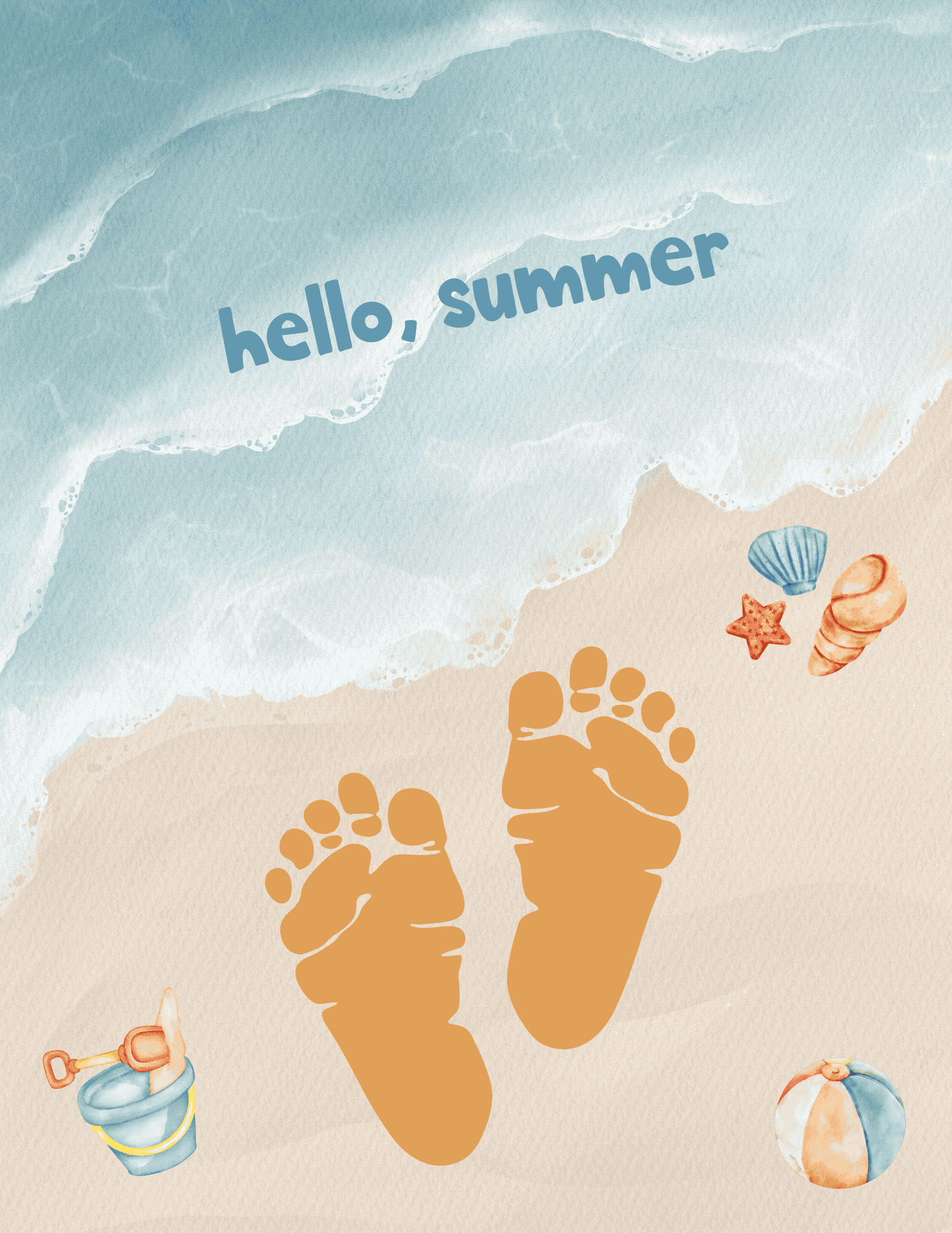 summer footprint art