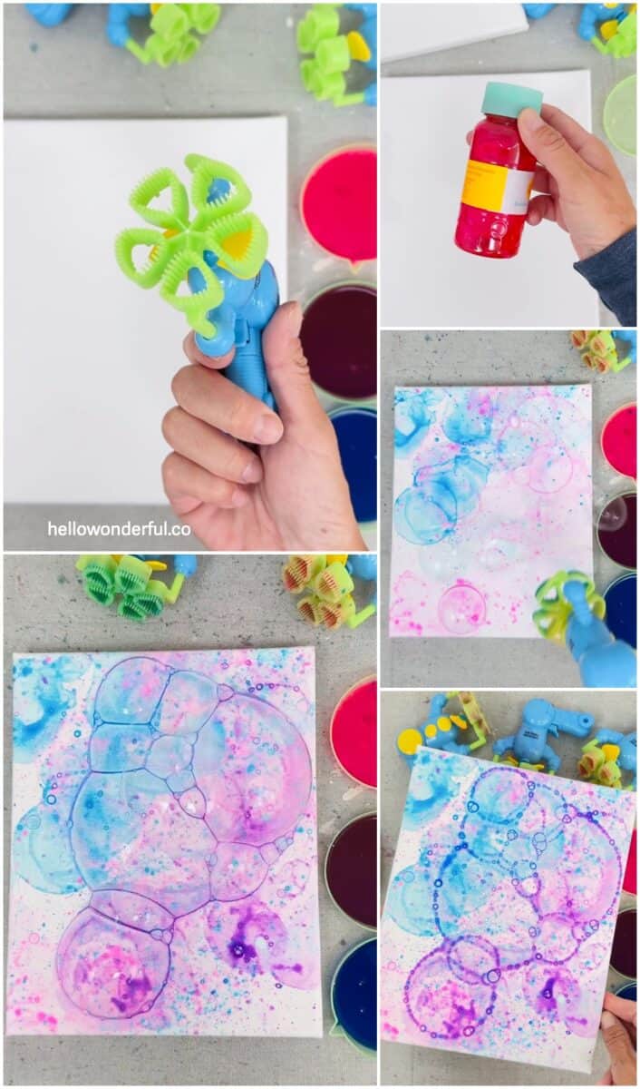 This Bubble Art Hack Is The Perfect Outdoor Art For Kids!