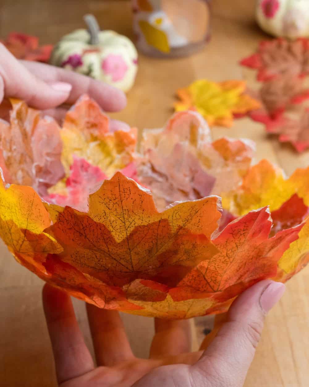 DIY Fall Leaf Bowl