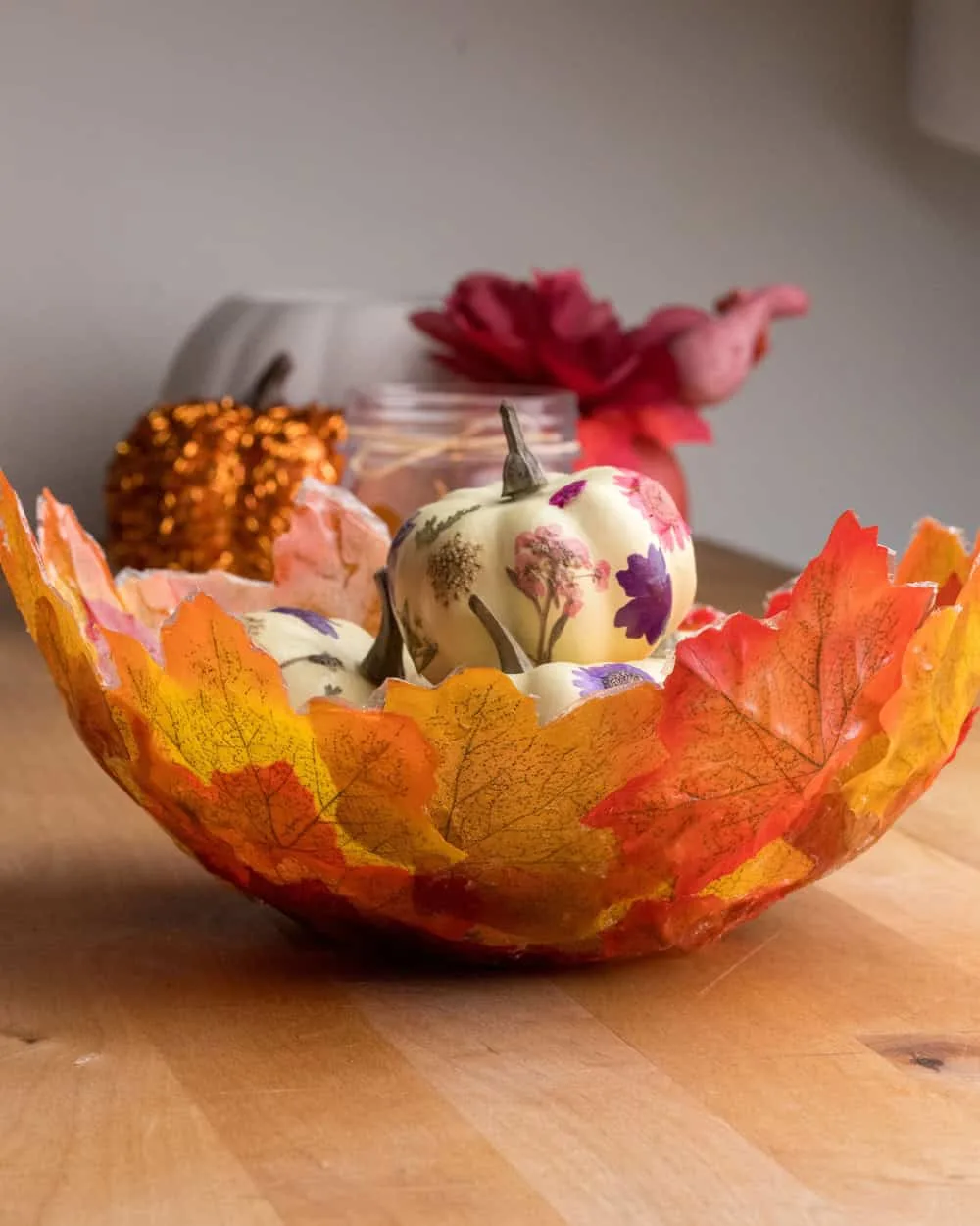 DIY Fall Leaf Bowl