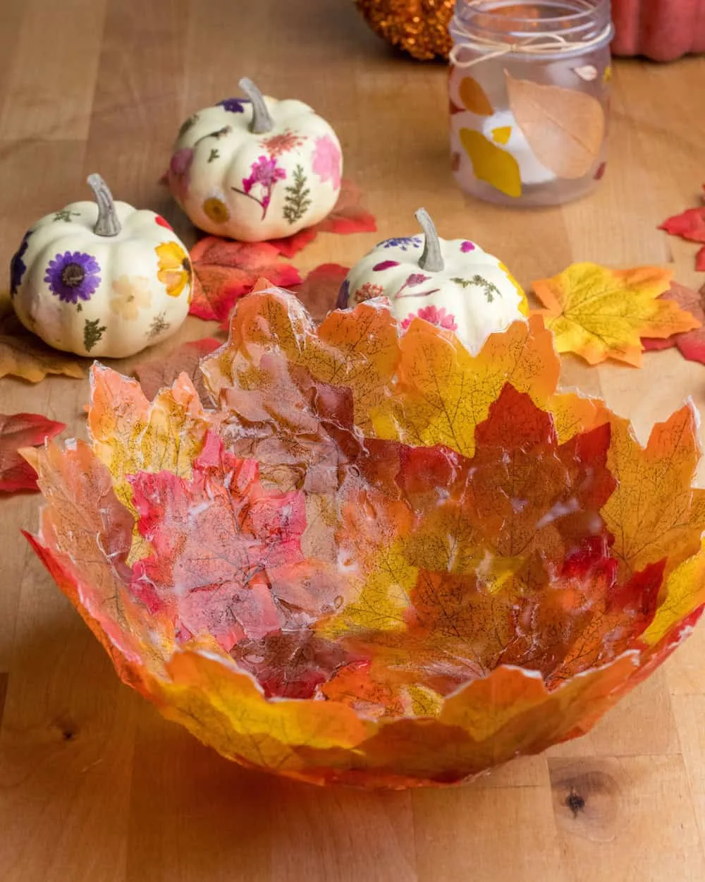 DIY Fall Leaf Bowl