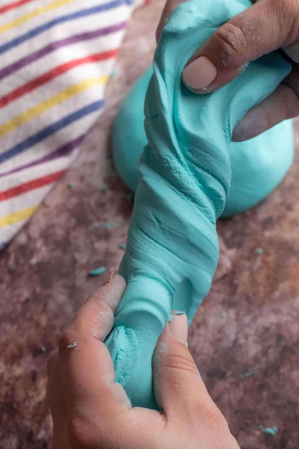 two ingredients playdough recipe