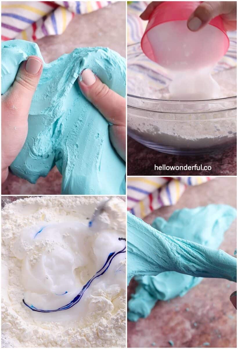 Easiest Two Ingredients Playdough Recipe - Super Soft And Stretchy