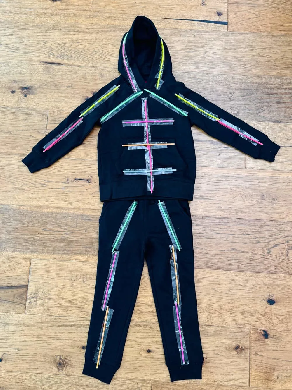 DIY Glow In The Dark Skeleton Costume