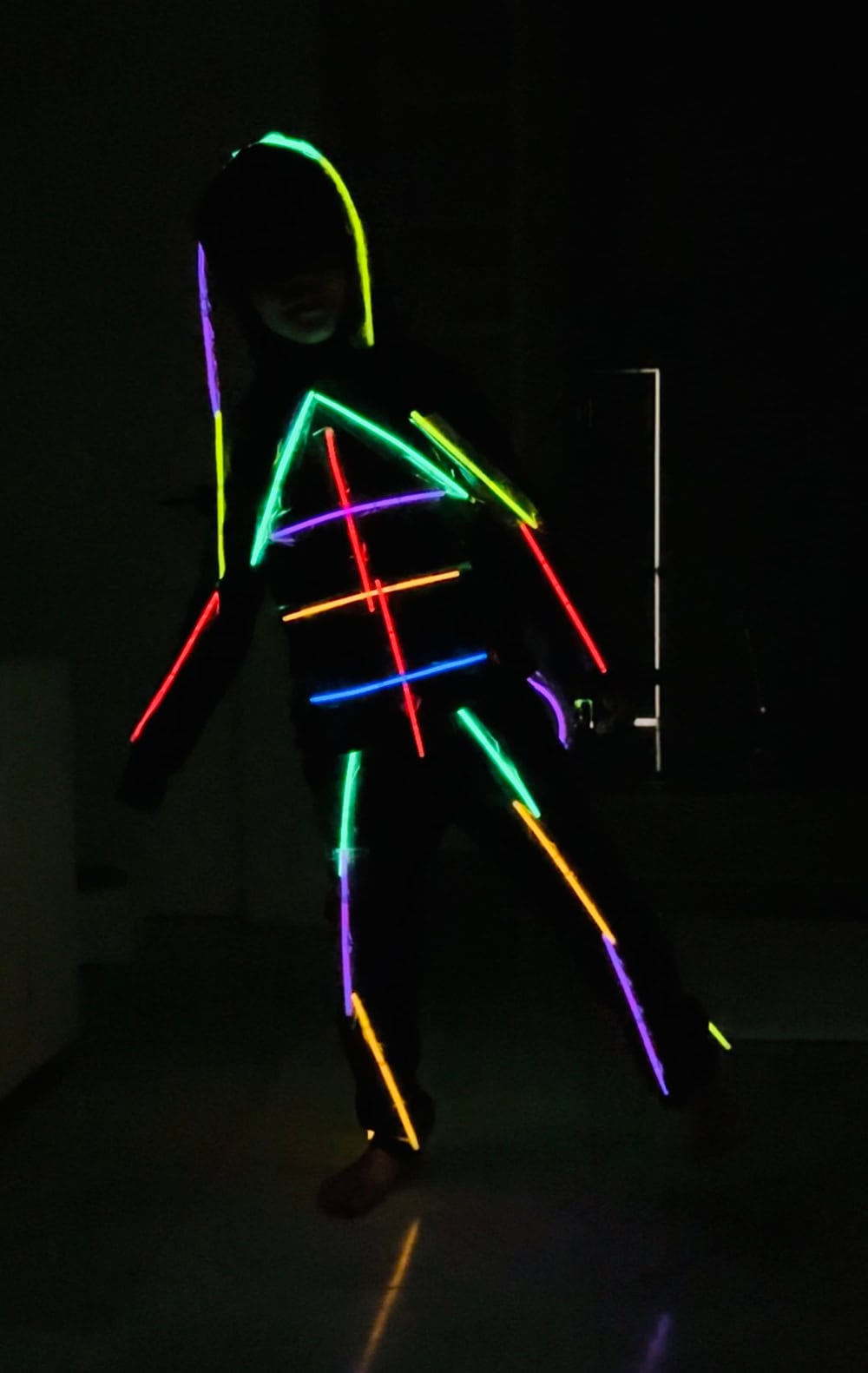 DIY Glow In The Dark Skeleton Costume