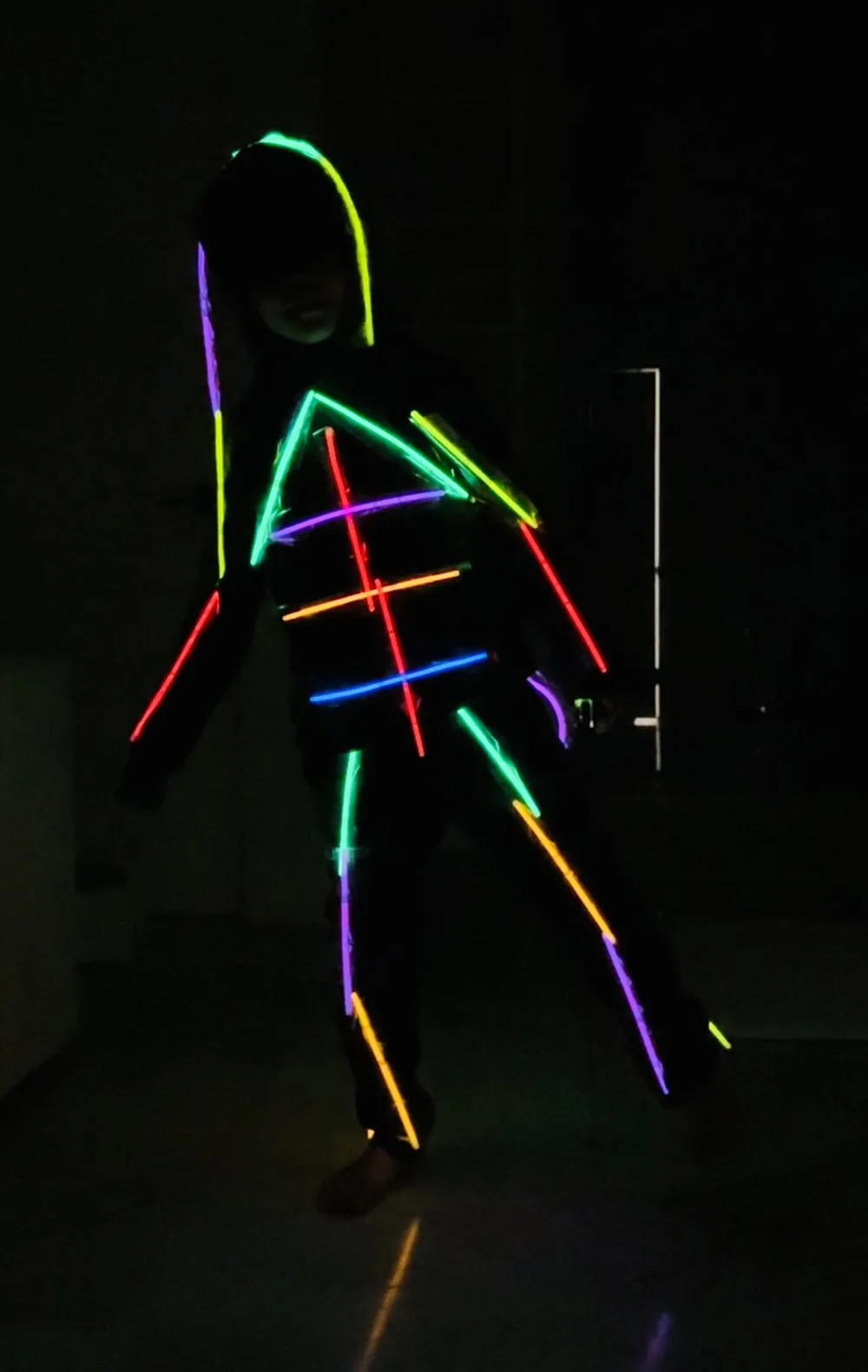 DIY Glow In The Dark Skeleton Costume