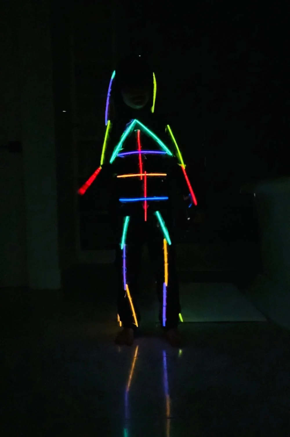 DIY Glow In The Dark Skeleton Costume