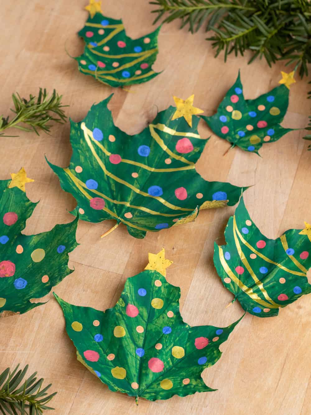 Christmas Tree Leaf Craft 