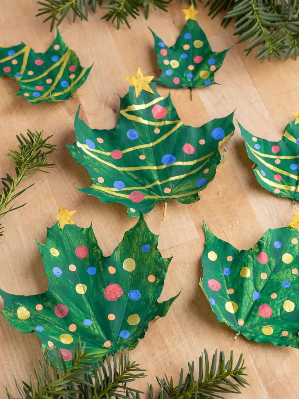 Christmas Tree Leaf Craft 