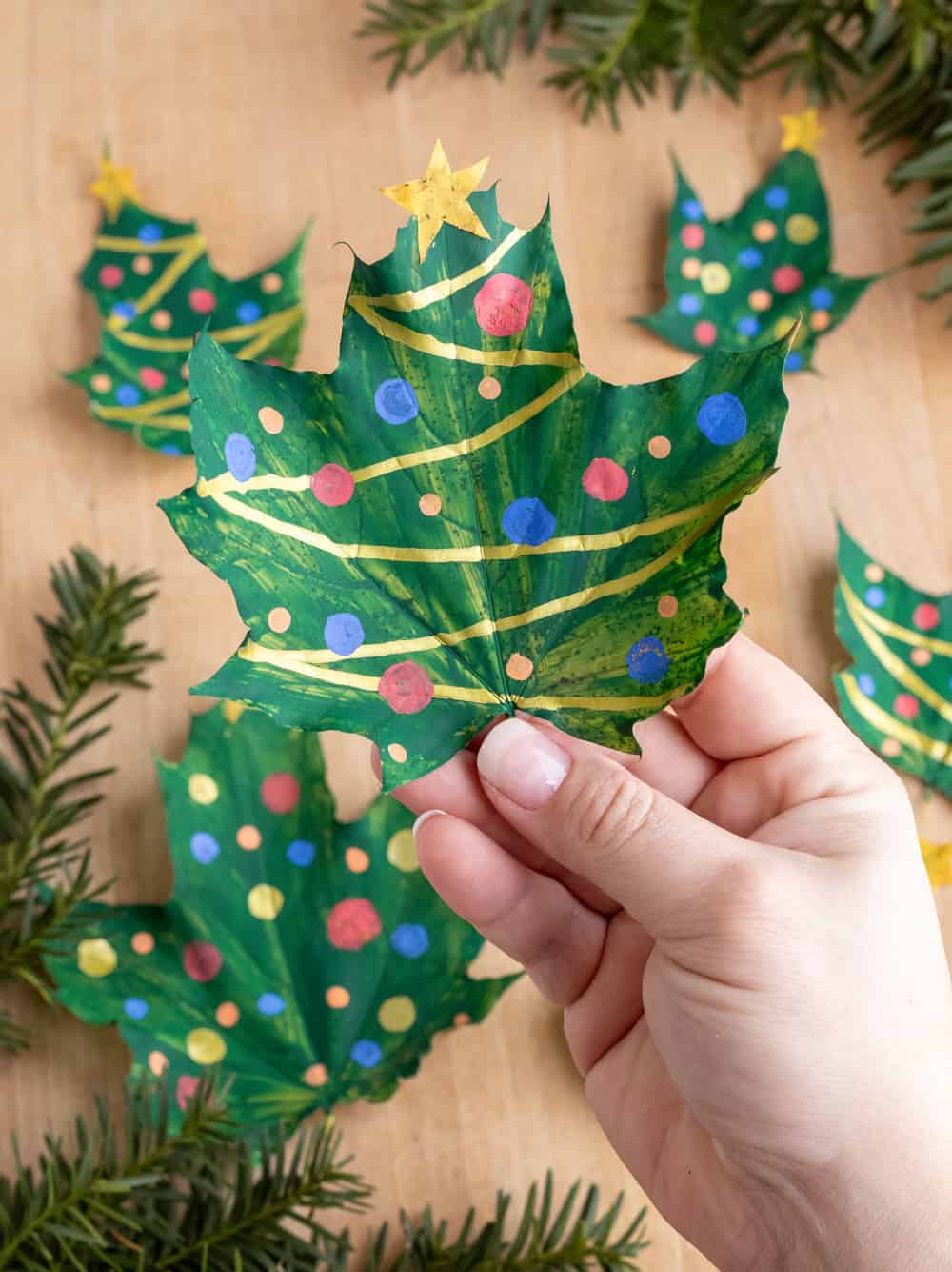 Christmas Tree Leaf Craft 