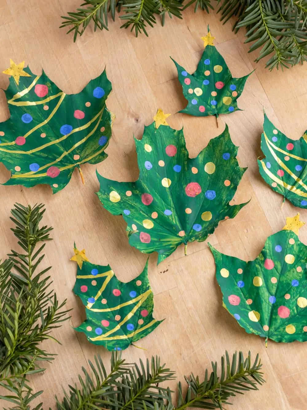 Christmas Tree Leaf Craft 