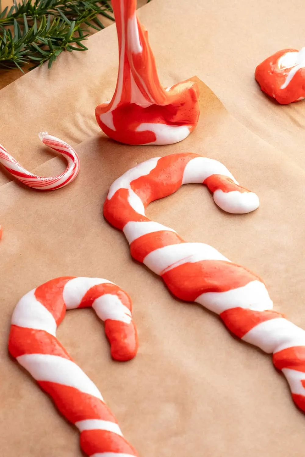 Candy Cane Fluffy Slime