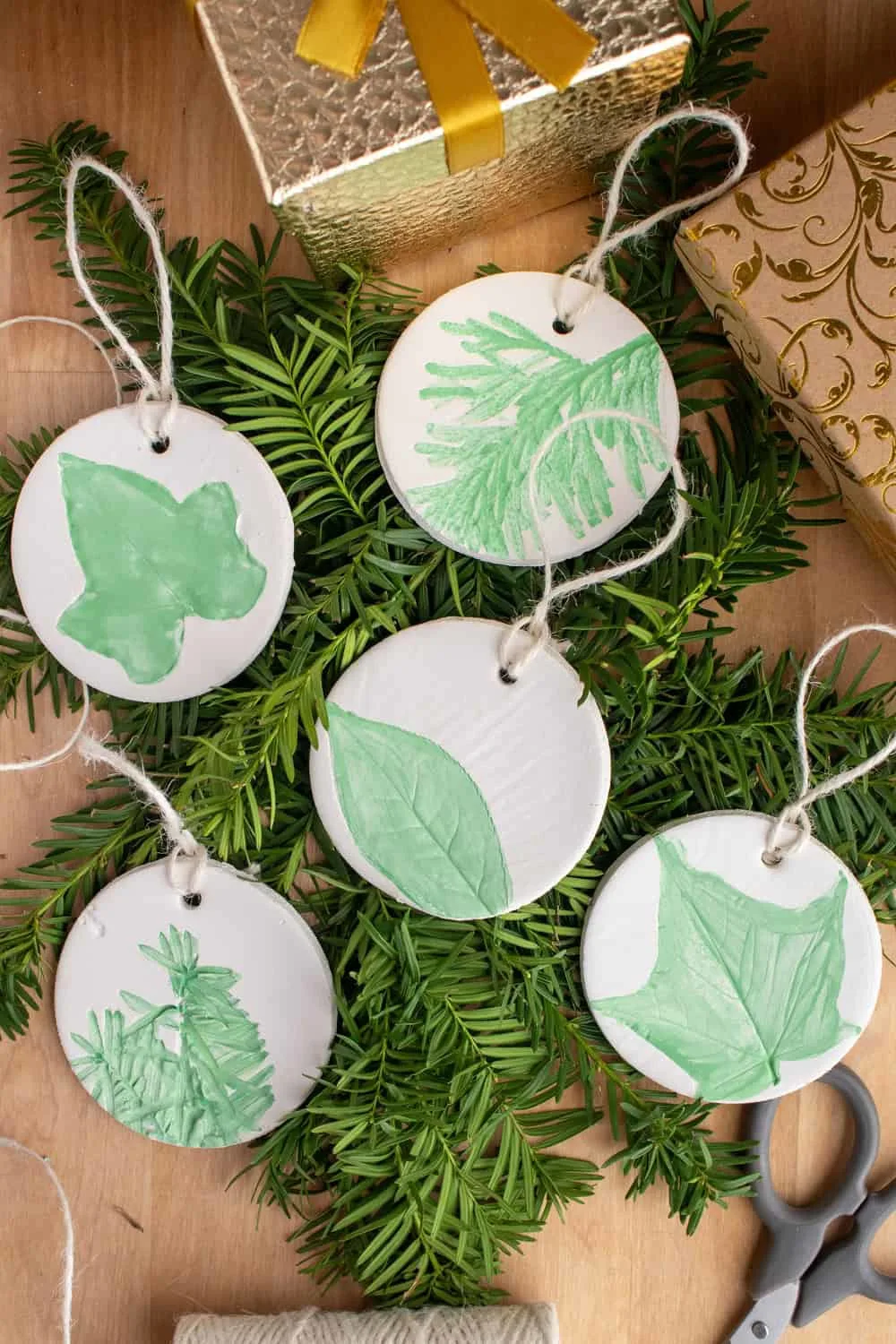 DIY Clay Leaf Ornaments