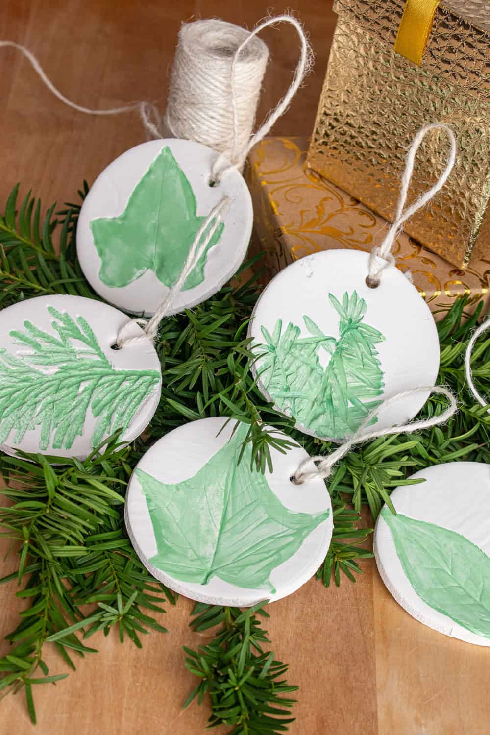 DIY Clay Leaf Ornaments