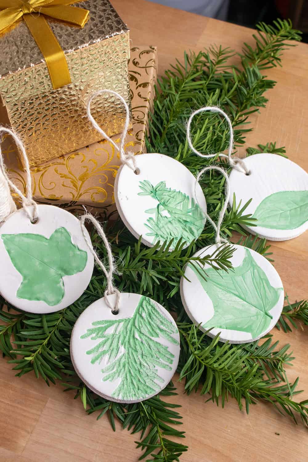 DIY Clay Leaf Ornaments