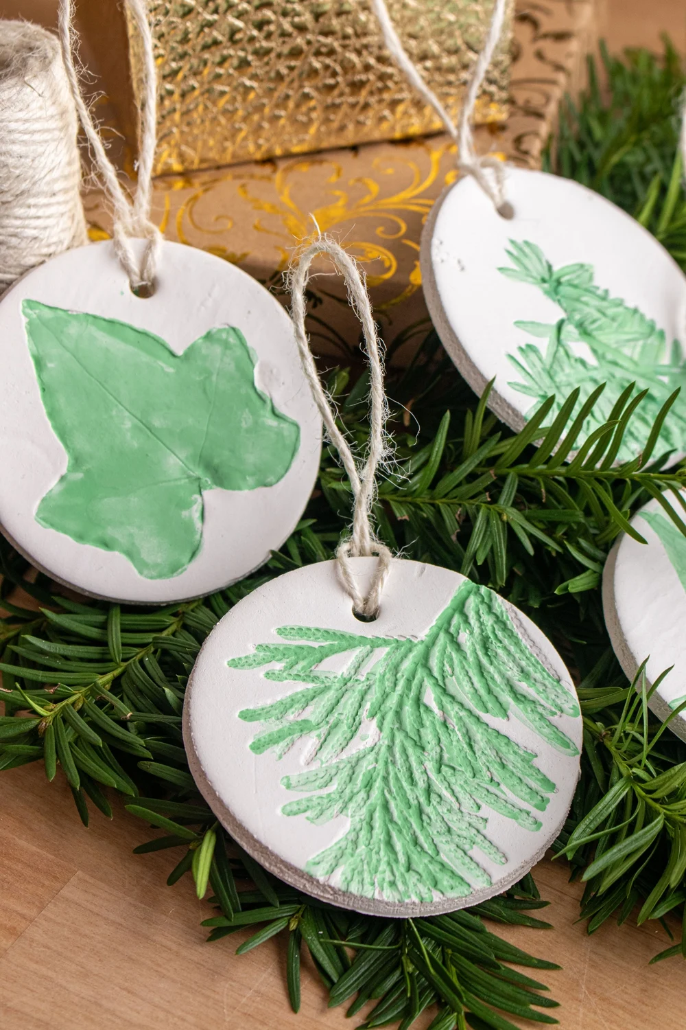 DIY Clay Leaf Ornaments