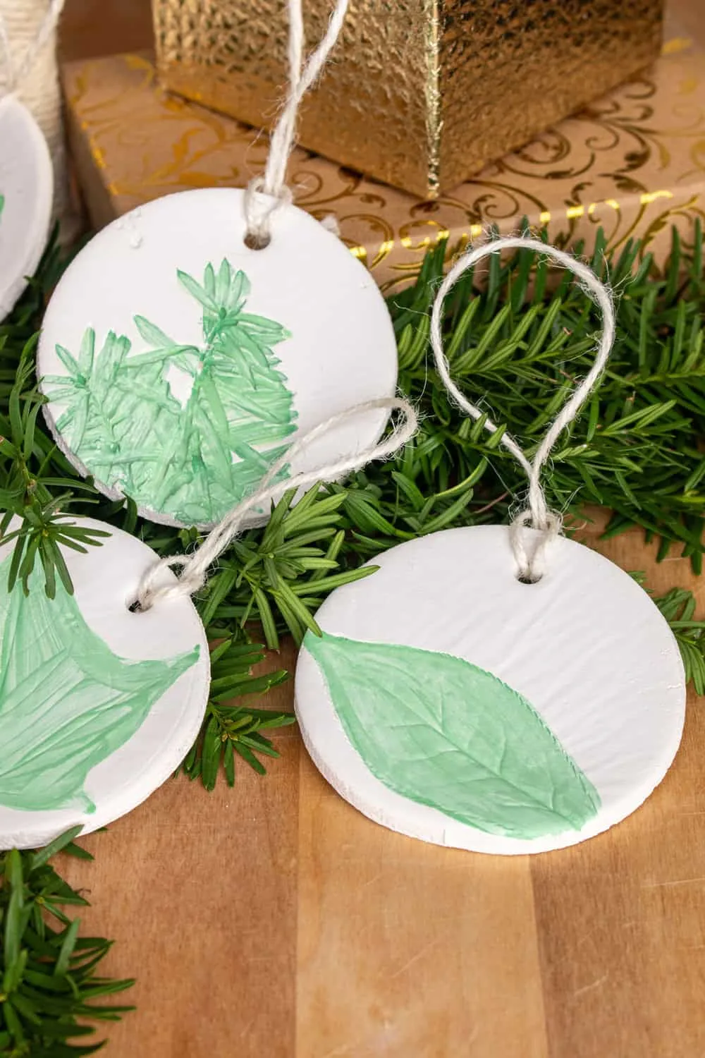 DIY Clay Leaf Ornaments