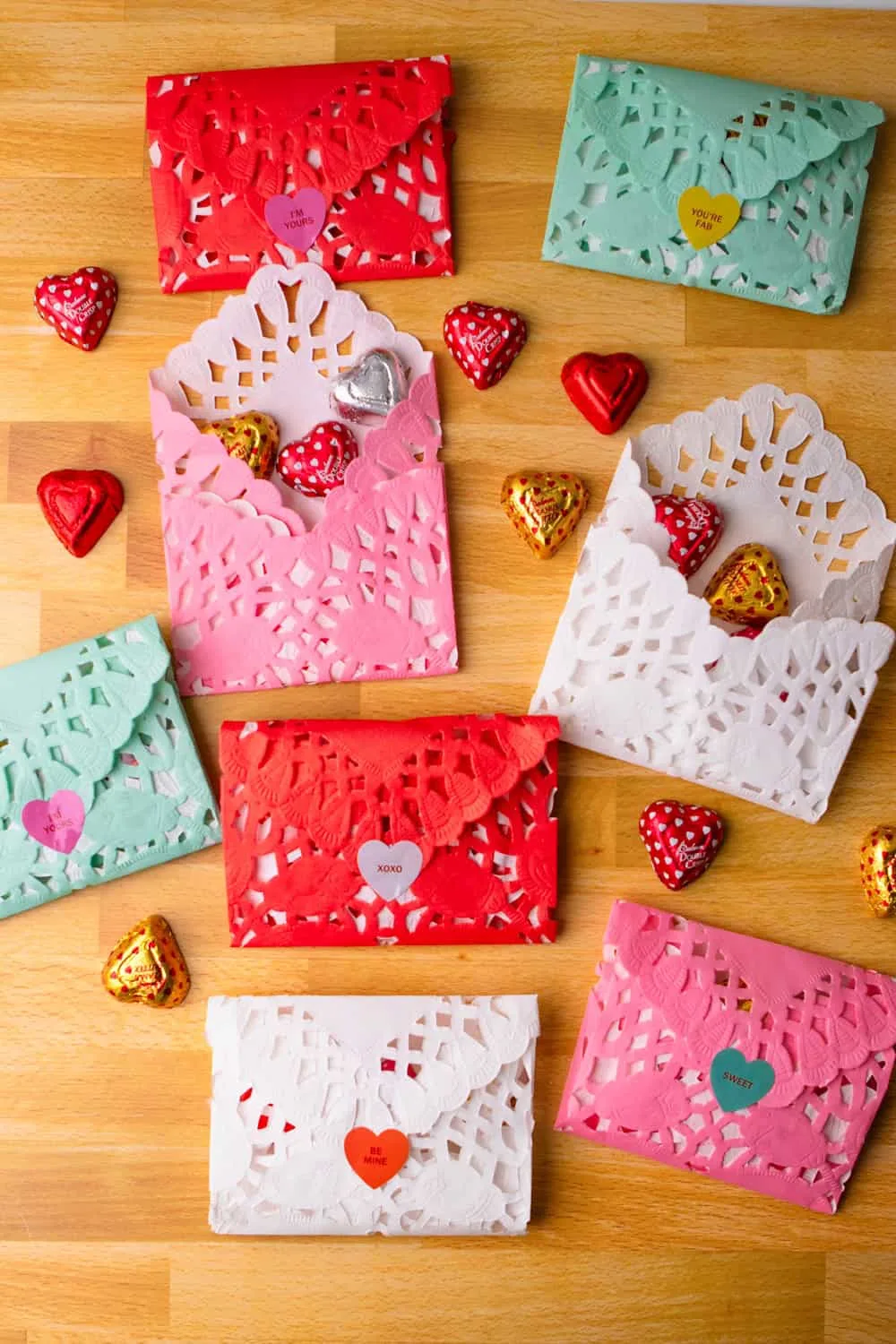 Doily Heart Envelopes - Cute Valentine Craft 