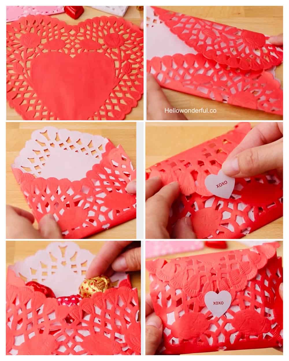 Doily Heart Envelopes 