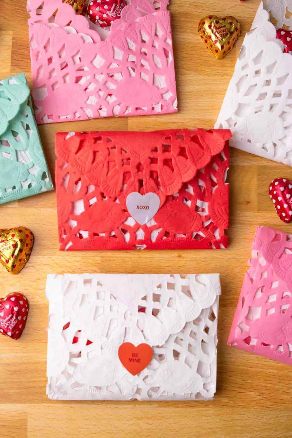 Doily Heart Envelopes - Cute Valentine Craft 