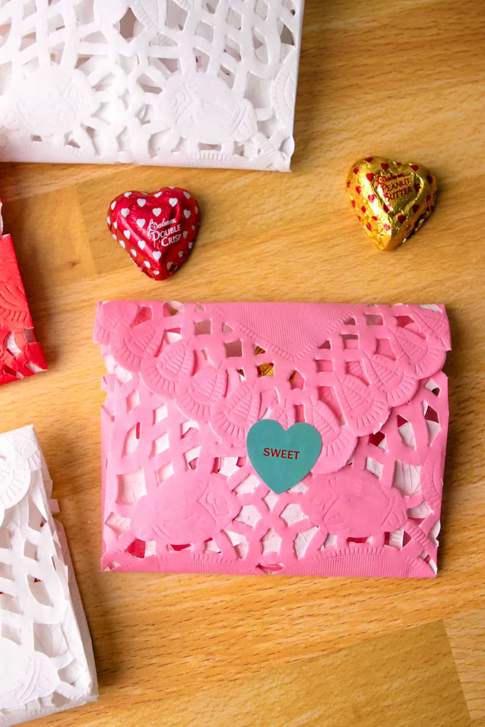 Doily Heart Envelopes - Cute Valentine Craft 