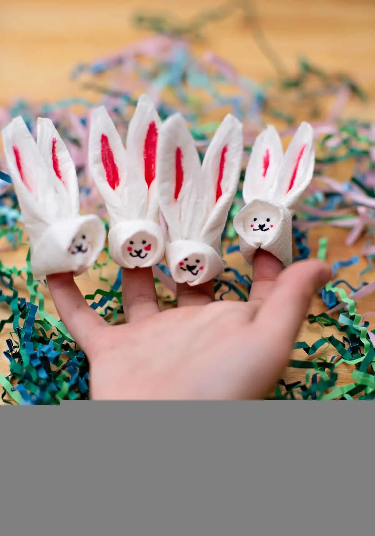 Bunny Napkin Finger Puppet Craft