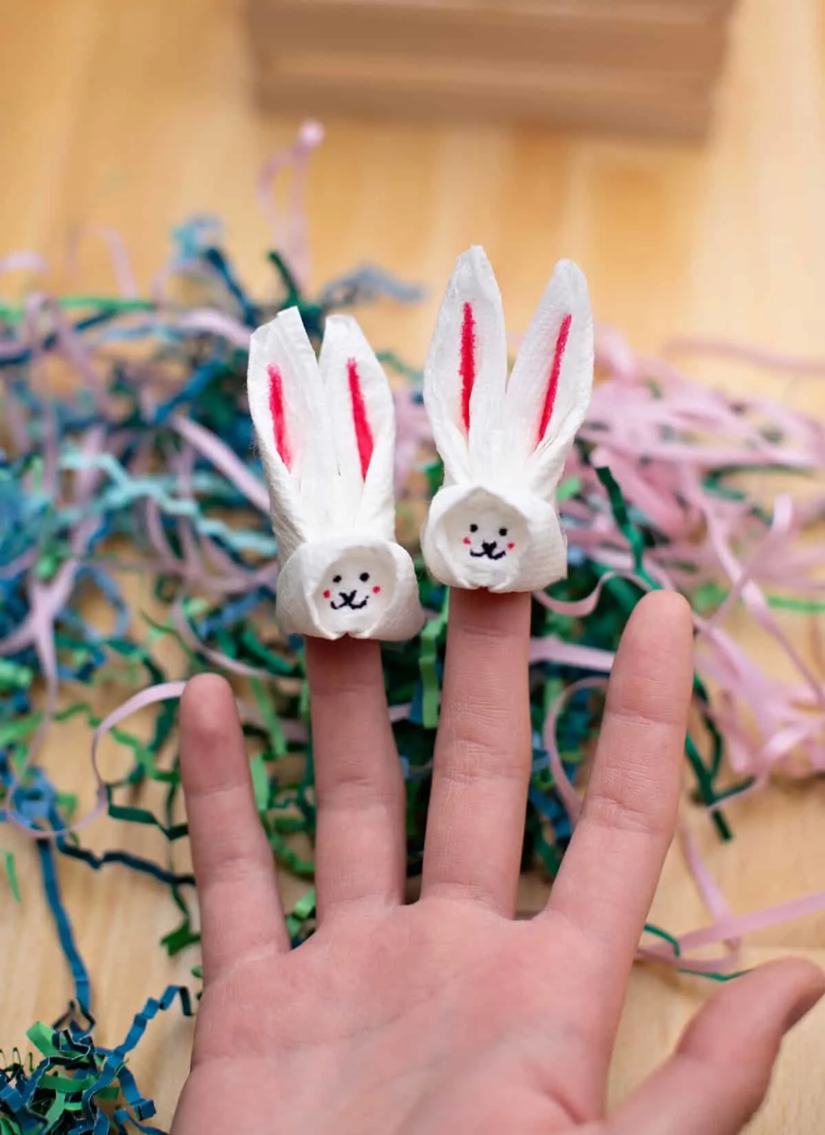 Bunny Napkin Finger Puppet Craft