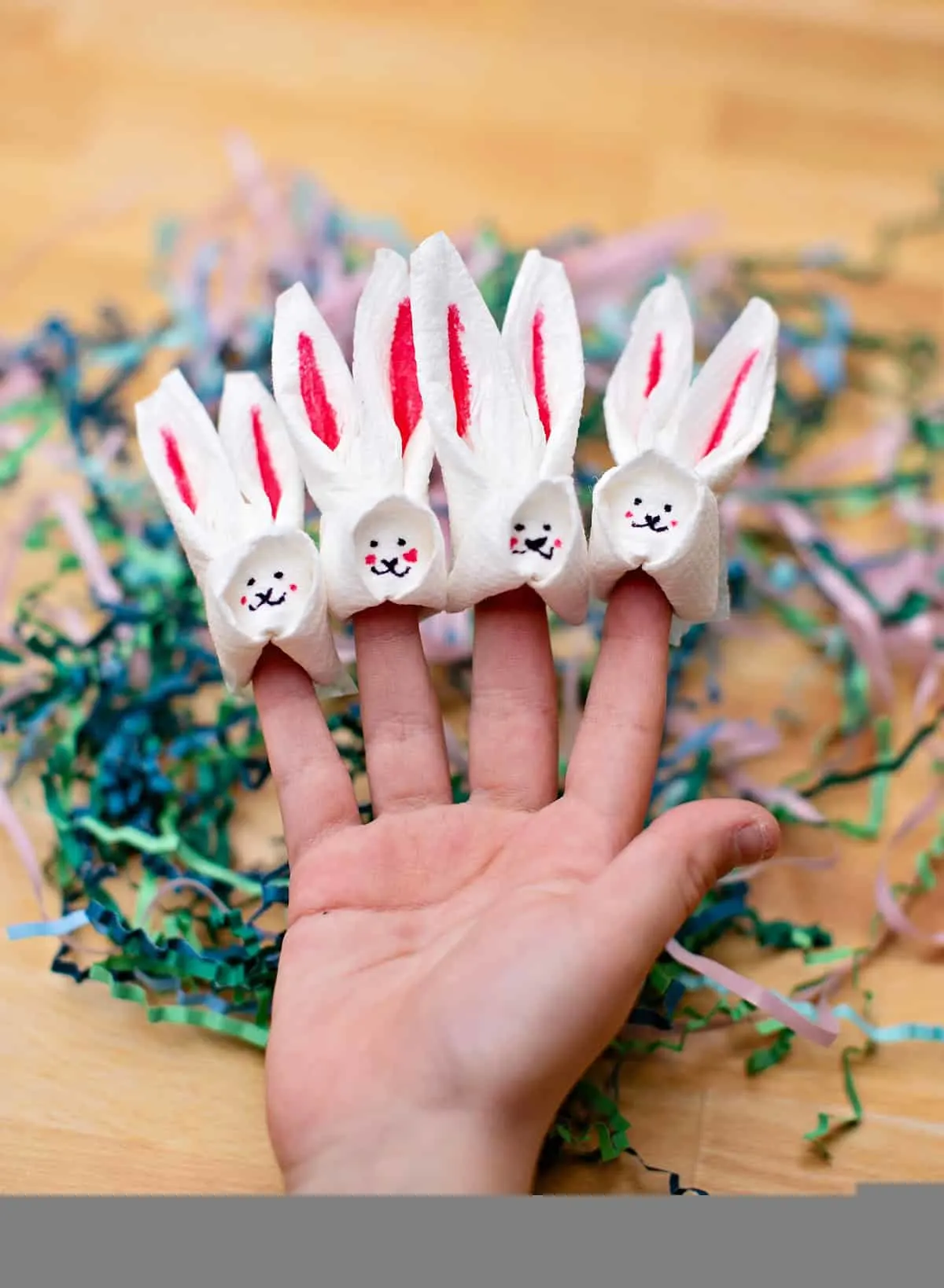 Bunny Napkin Finger Puppet Craft