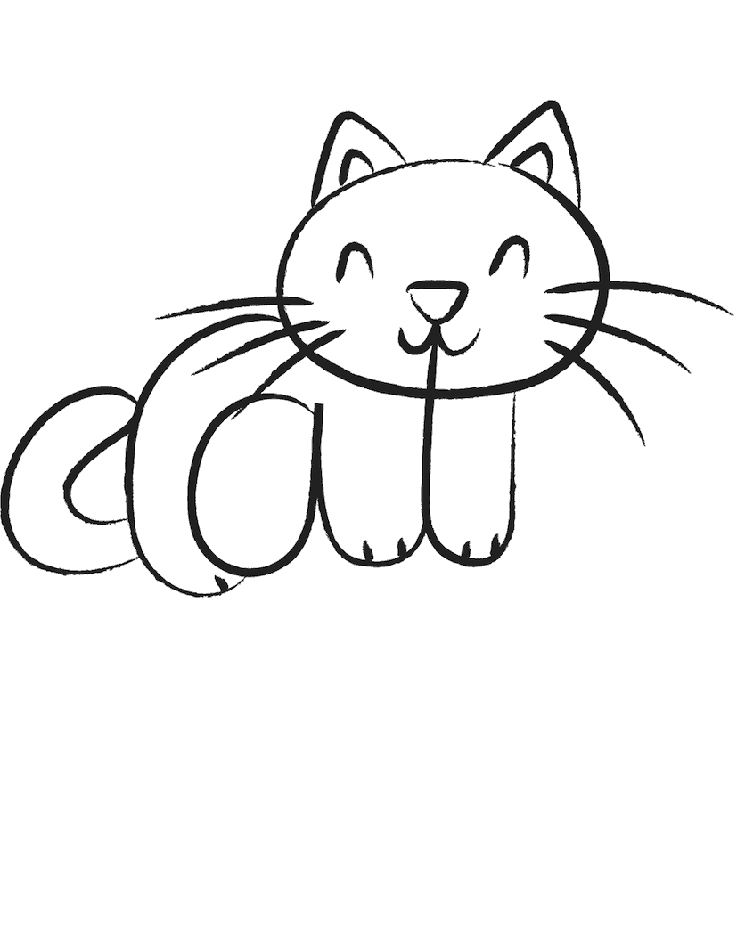 how to draw a cat