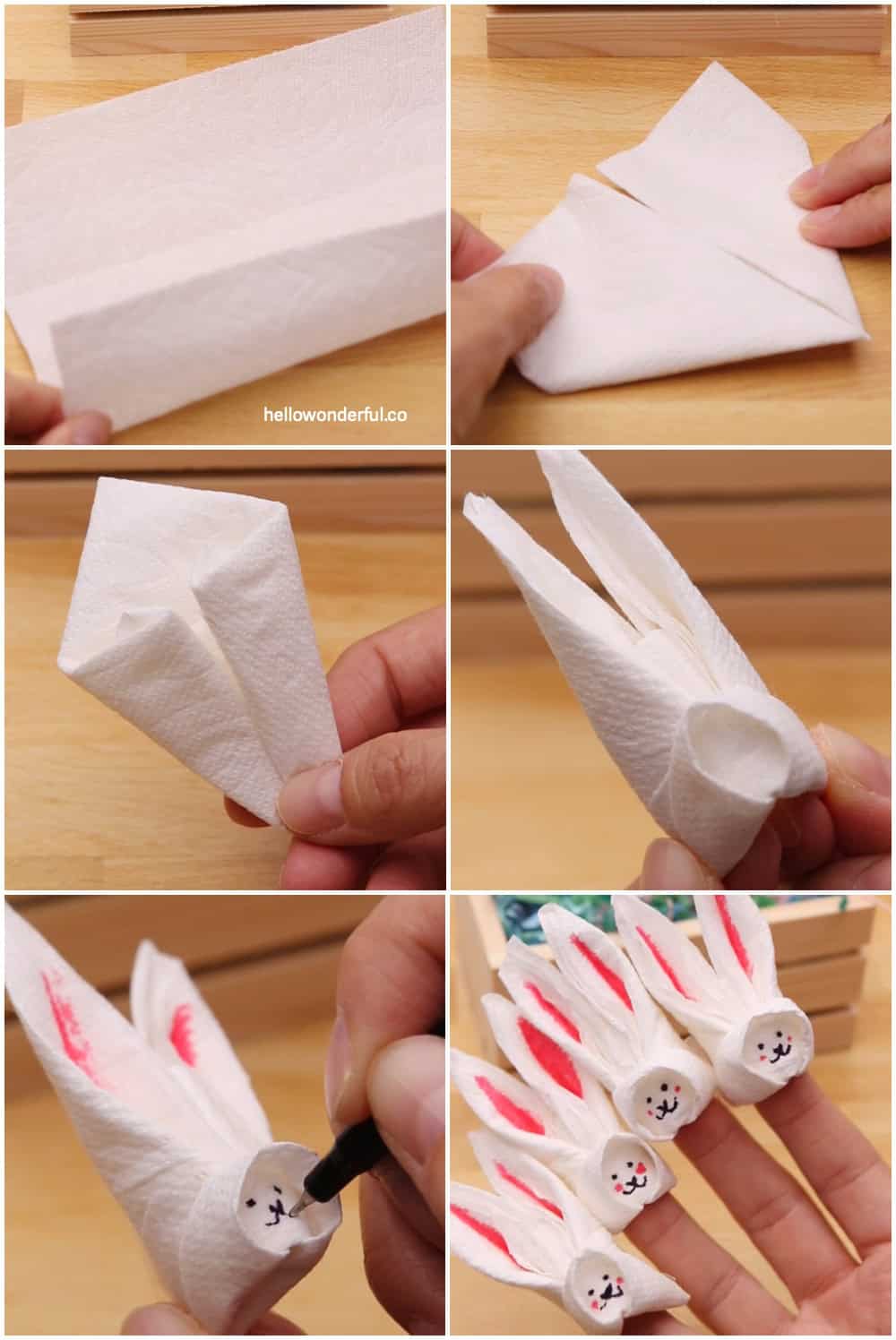 bunny napkin craft