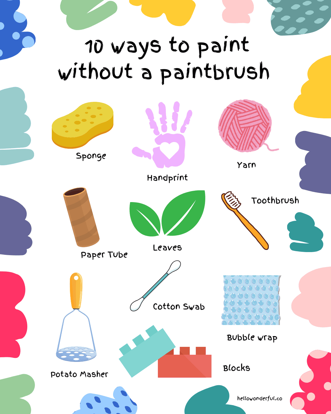 fun ways to paint without paintbrush