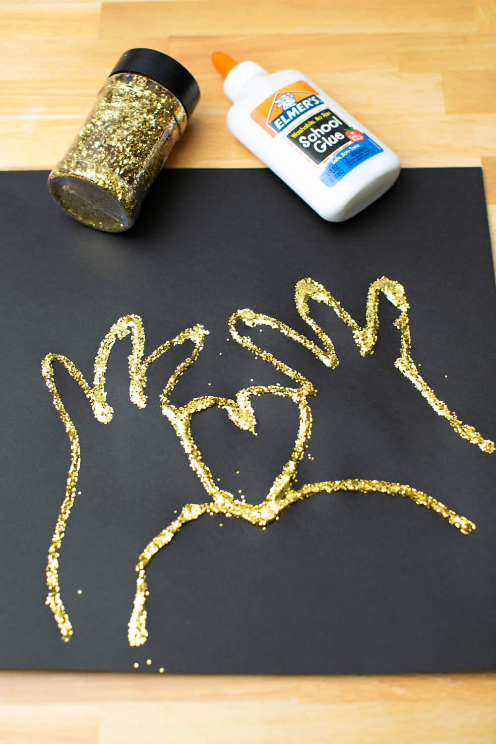 Easy Glitter Handprint Art for Kids