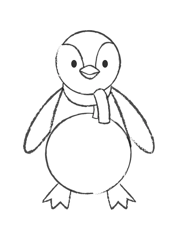 how to draw a penguin