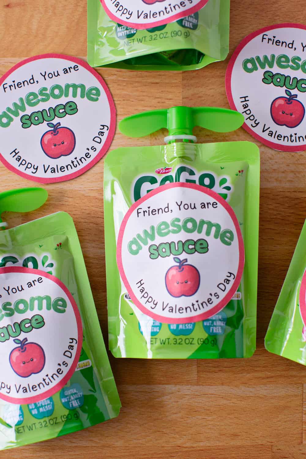 Valentine Applesauce Favors - Printable Labels