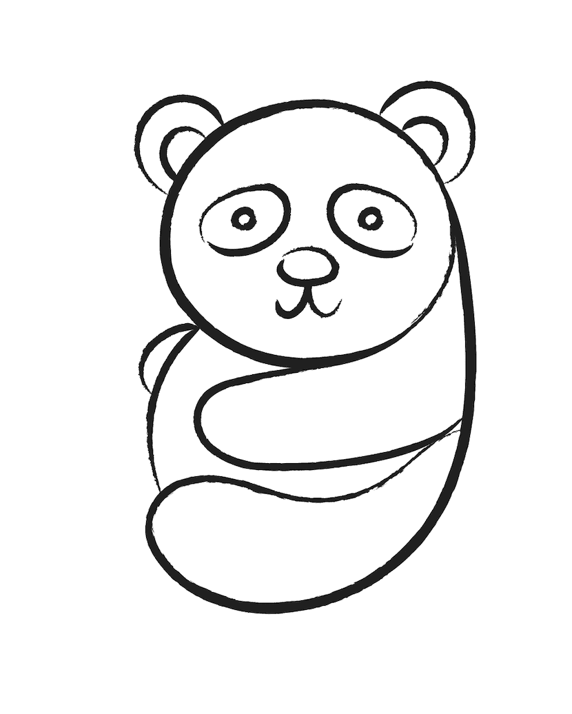 how to draw a panda 