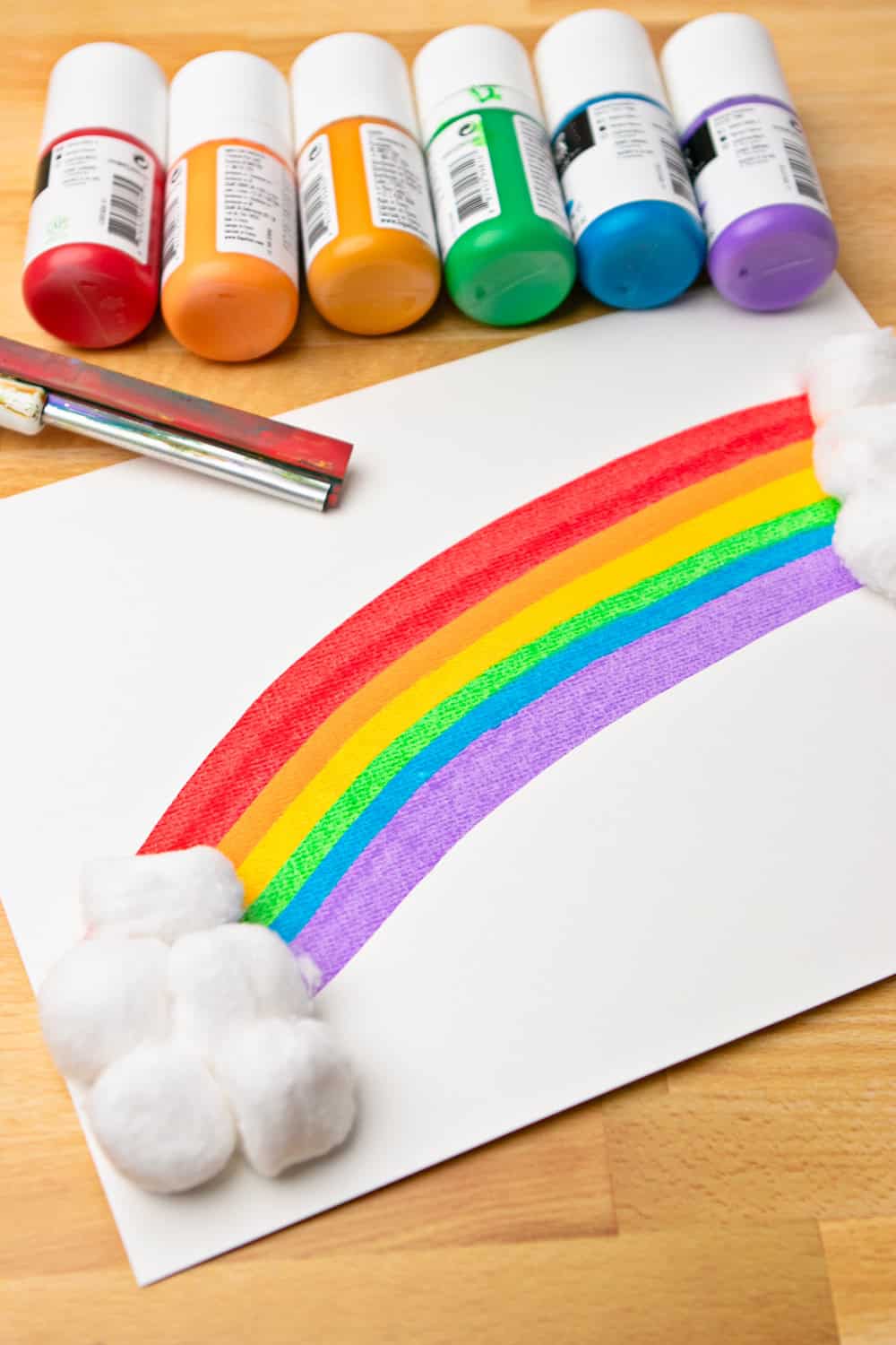 Rainbow Squeegee Art for Kids